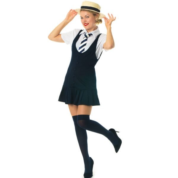 Ladies Sexy School Girl Fancy Dress Costume St Trinian's Uniform Adult Uniform - Image 3