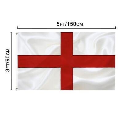 Giant 8x5 FT England Flag - St George Cross For Euro Cup, Football, Rugby Decorations