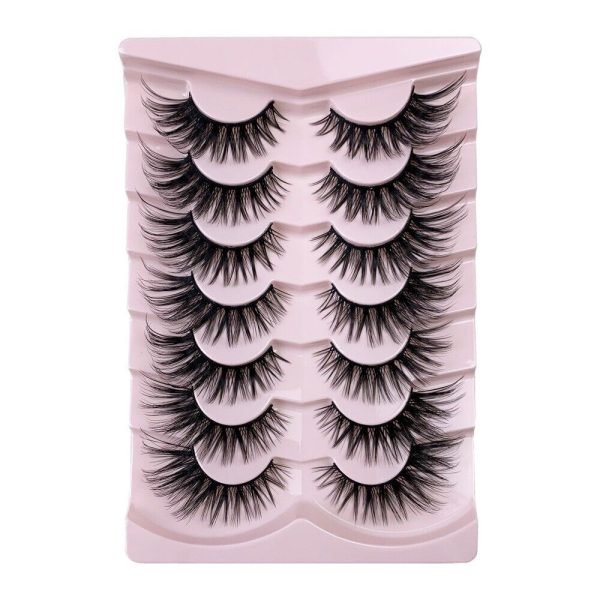 Fluffy Mink Faux Eyelashes 3D Russian Volume Strip Lashes D Curl - Image 8
