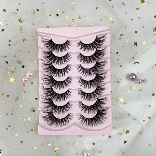 Fluffy Mink Faux Eyelashes 3D Russian Volume Strip Lashes D Curl - Image 10