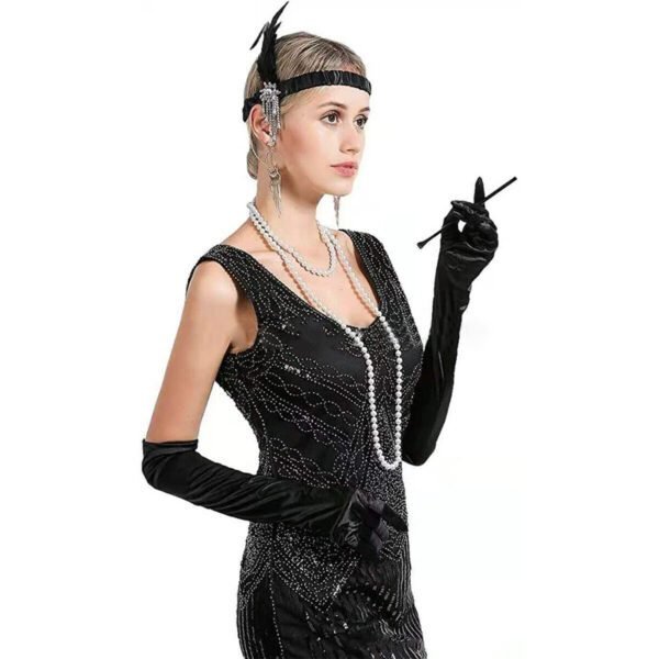 5 Piece Ladies 1920'S Charleston Gatsby Fancy Dress Accessories - Image 5