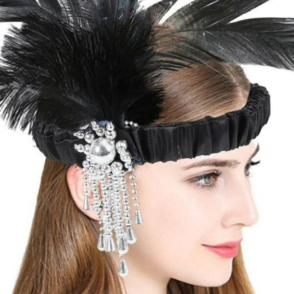 5 Piece Ladies 1920'S Charleston Gatsby Fancy Dress Accessories - Image 6